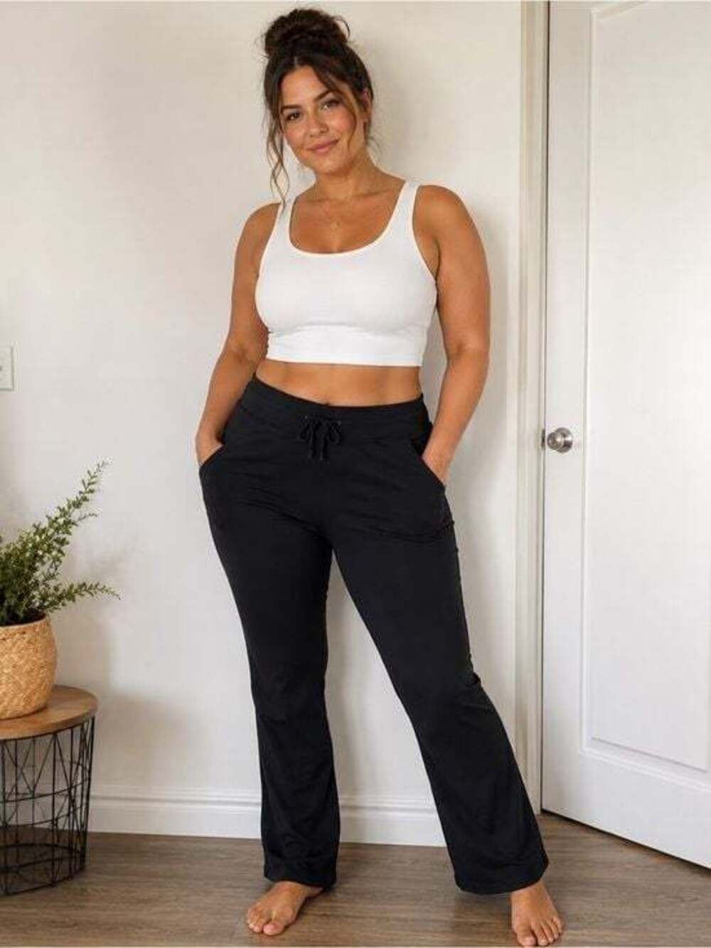 NWT Athletic Works Black Drawstring Track Pants